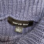 Verve Ami 100% acrylic  Midnight Blue Off-Shoulder Sweater Photo 1