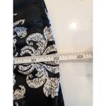 Sunny Leigh Petite PS Sleeveless Pleated Top Black & Ivory Medallion Print Photo 4