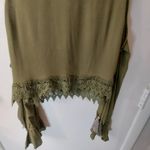 Lulus  Crochet Cold Shoulder Side Tie Top M Olive Green Boho Fairycore Festival Photo 6