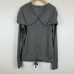 Talia Hancock Jacket Women S Gray Pima Cotton Long Sleeve Full Zip Slouchy Lagen Photo 2