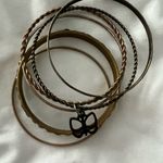 Brass tone stackable layering bracelets Photo 2
