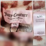 Juicy Couture  Sequins Fleece Hoodie Leopard Sherpa Tunic Animal Print Top L/XL Photo 1