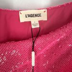 L'Agence L’Agence Christie Hot Pink Sequin One-Shoulder Cutout Sheath Dress Size 0 Photo 5