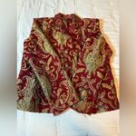 VTG ELLC Luxurious Red and Gold Patterned Blazer size XL Photo 2