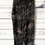 REWASH Green & Tan Camo High Waist Paperbag Pants Photo 3