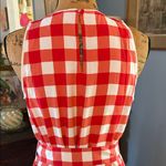 Ann Taylor Red Gingham Halter Midi Dress – Size S (NWT) Photo 7