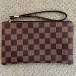 Brown Checkered Wristlet Photo 0