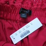J.Crew NWT Tapered Paper-bag in Cherry Red Lace High Rise Straight Pants 6P Photo 4
