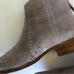 Joie  Lucy Gray Suede Leather Embellished Flat Stud Women Ankle Boots Size 7 (37) Photo 7