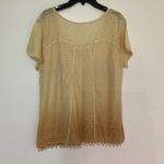 Free People  Burnout Beaded Hem Tee Medium Photo 3