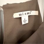 Miami  Halter Ruffle‎ Top Dress Women's Large Olive Green Elastic Waist Flowy Photo 2