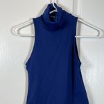 ZARA  Dark Blue Turtleneck Sleeveless Bodysuit Size Small EUC #7331 Photo 2