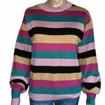 Nine West Metallic Striped Sweater Photo 0