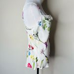 Parker  White Floral Silk Camisole Photo 3
