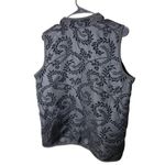 Womens Vest Black Multi Tapestry Reversible Boho Chic Size XL Photo 5