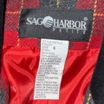 Sag Harbor  Vintage Plaid Wool Blend Single Breasted Blazer Size 6P Christmas Photo 4