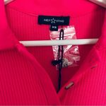 Nordstrom NWT Area Stars Women's Pink Juliette Stretchy Ribbed Knit Polo Dress $150 | XS Photo 6