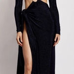 Meshki  Navy Christina Backless Wrap‎ Dress Size L NWT Photo 0