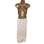 Forever 21  Floral Cowl Neck Slip Dress Open Back Off White S Juniors Photo 1