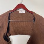 THE Frankie Shop Brown Knitted Bolero Shrig Cardigan sleeves sz M Size M Photo 5