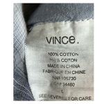 Vince Blue Plaid Double Breasted Pocket Button Front Shirt Large Photo 2