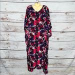 Swimsuits For All NWT 38/40 Floral Bead Bathing Suit Swim Caftan Cover Photo 3