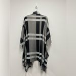 LuLa Roe Black and Grey Plaid Poncho Shawl Wrap    Size: Small/Medium Photo 2