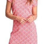 Hatey Nellie Pink Fan Shell 100% cotton dress size Large Prep Coastal Preppy Photo 0