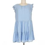 House Of Harlow 1960 Light Blue Tiered Ruffle Babydoll Dress Size LARGE Photo 1