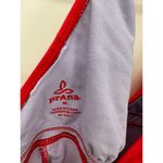 prAna Women Size Medium Red One Piece Swimsuit V Neck Halter Neck Cut Out Back Photo 6
