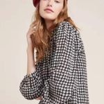 Anthropologie Maeve Sterling Houndstooth Drop Waist Tunic Dress W-617 Sz S Photo 2