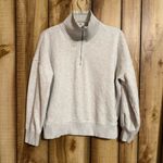 Athleta Heather Grey Quarter-Zip Pullover – Relaxed Shorter Fit (Small) Photo 1