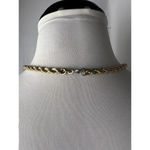 vintage gold and silver toned chain necklace quiet luxury Photo 5