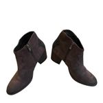 Marc Fisher  Brown Burnished Suede Contrast Stefani Western Bootie, Sz 7.5 Photo 2