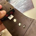 Wild card belt bag distressed utility leather‎ stud belt bag fanny Brown Size M Photo 7