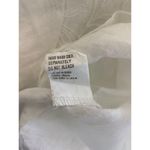 NWT Alessia Pacini 100% Linen Top LARGE White Beach Woven Embroidered Lagenlook Photo 4