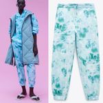 ZARA  Tie Dye Skinny Joggers Pants WHITE/GREEN/BLUE SIZE XS NEW Photo 1