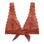 Aerie  Waffle Scalloped Tie Longline Triangle Bikini Top Canyon Creek Extra Small Photo 13