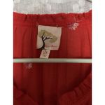 Fig and Flower Floral Embroidered Button Up Shirt 2X Orange Fall L/S Holiday Size undefined Photo 4