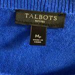 Talbots penguin sweater lambs wool blend blue grey Medium petite Photo 5