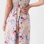 Forever 21 Womens Cottagecore Beach Linen Blend Tie Shoulder Floral Midi Dress S Photo 1