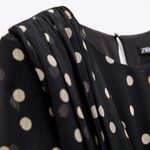 ZARA Polka Dot Mini Dress Long Sleeve Party Coctail Photo 8