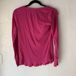 Victoria's Secret Henley Shirt Y2k Fitted Medium Pink Long Sleeve Thermal Top Photo 8