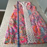 Lilly Pulitzer  Ryder Shift Dress Swish Fish Multicolor Neon Pink Women’s Size 0 Photo 7