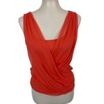 Bailey 44 Women's Blouse Top Small Silk Sleeveless Lined Coral Photo 1