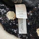 J.Crew Polka Dot Sequin Top XXS Black & Cream Short Sleeve Photo 4