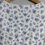 Reformation  Ceara Floral V-Neck Midi Dress Women's 8 White Blue Cottagecore NWOT Photo 13