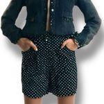 Vintage 80s Shorts Black & White Polka Dot High Rise Pleated Baggy Mom Medium Photo 0