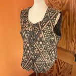 Vintage Tapestry Vest | Floral Geometric Button Front | Women’s Large Photo 10