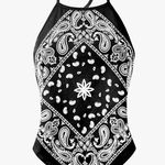 Sexy paisley‎ bandana halter top Photo 0